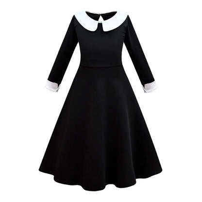Wednesday Addams Costume Kit for Girls - Perfect for Halloween.
