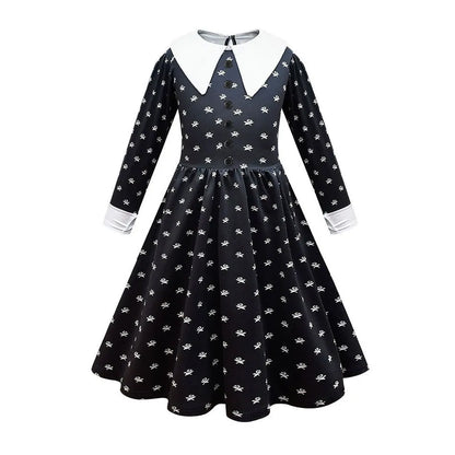 Wednesday Addams Costume Kit for Girls - Perfect for Halloween.