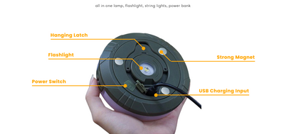 LANZZI CAMP 4-1 - Multifunctionele LED-verlichting