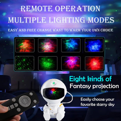 LANZZI Astronaut Galaxy Night Light Projector