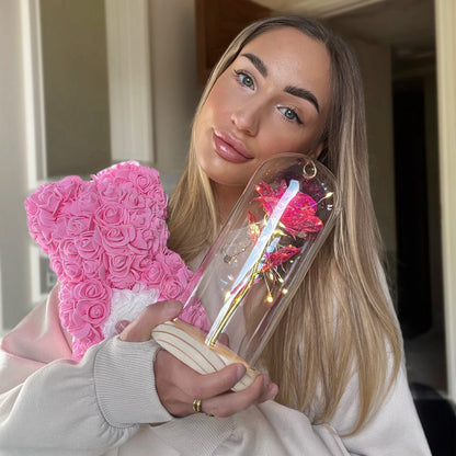 LANZZI Love Heart Rose Bear