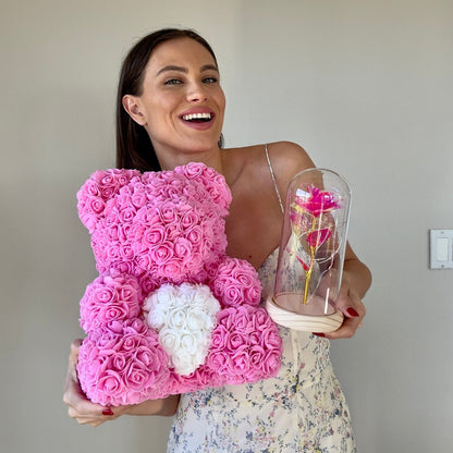 LANZZI Love Heart Rose Bear