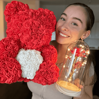 LANZZI Love Heart Rose Bear