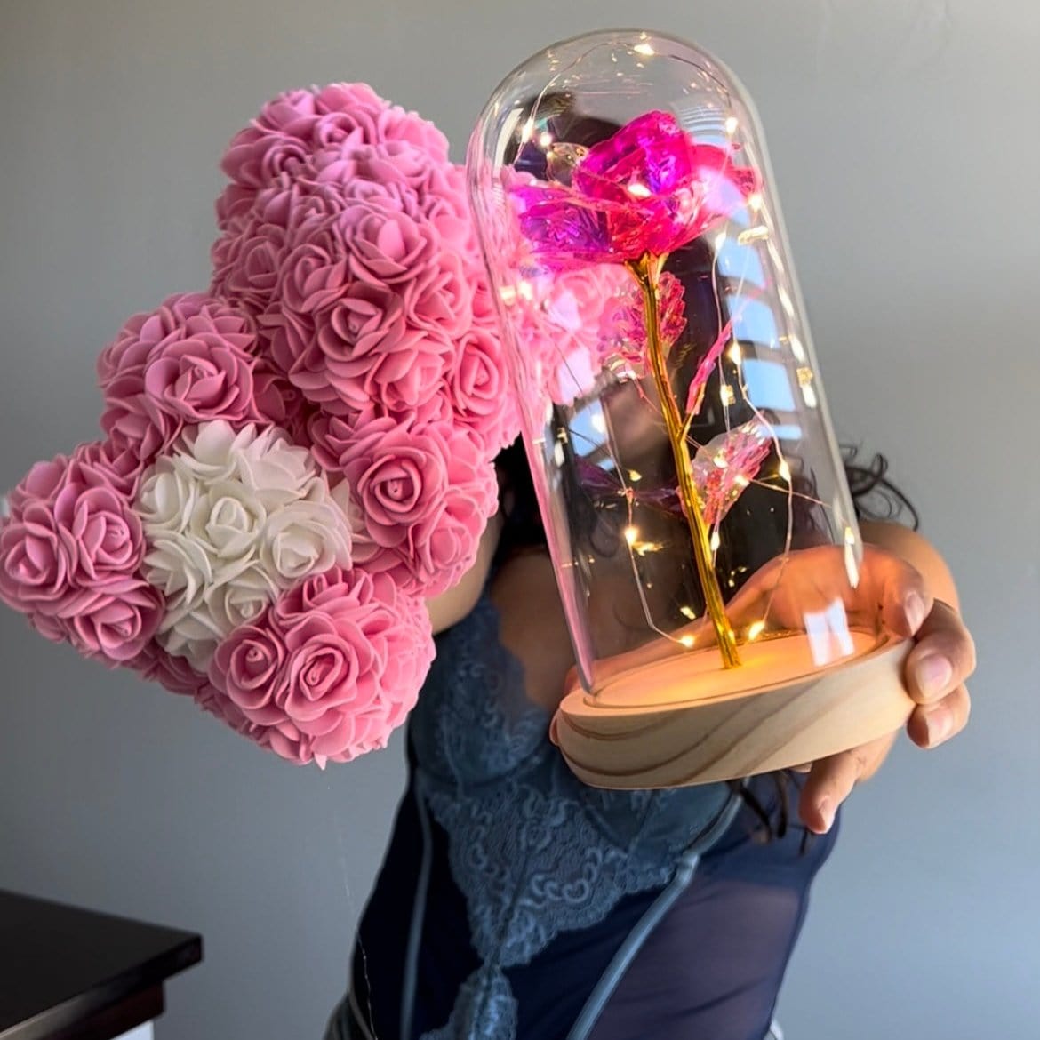 LANZZI Love Heart Rose Bear