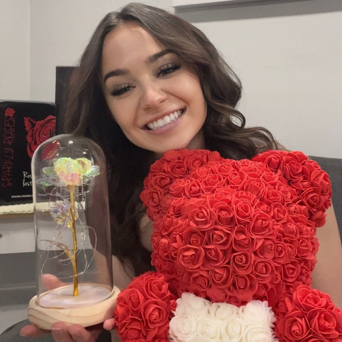 LANZZI Love Heart Rose Bear