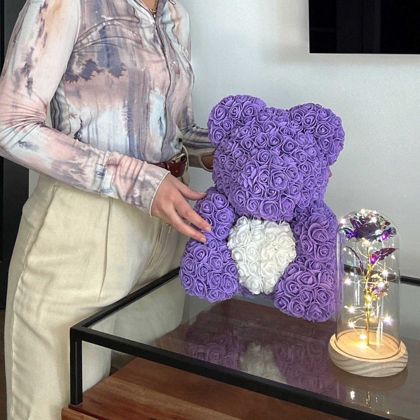 LANZZI Love Heart Rose Bear