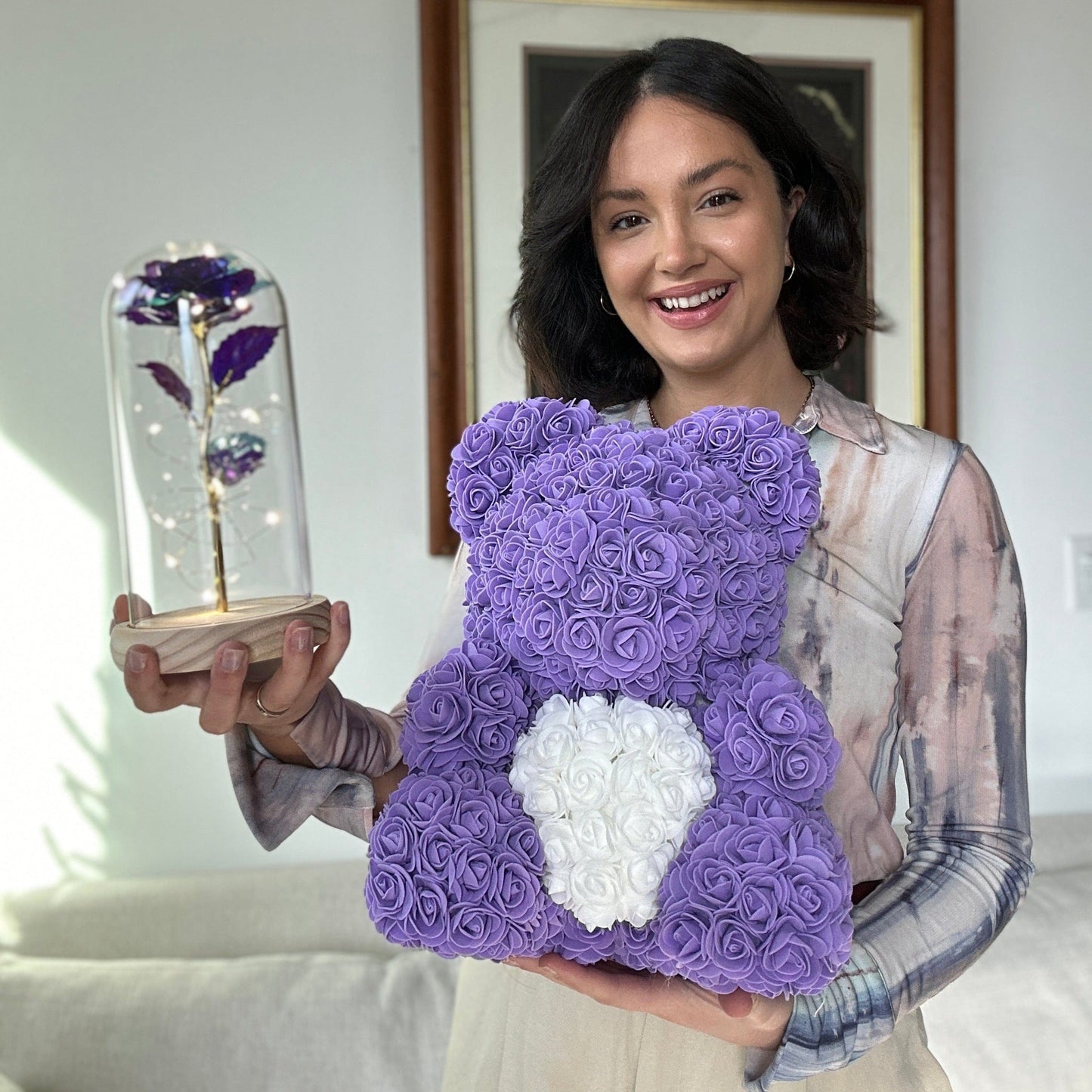 LANZZI Love Heart Rose Bear