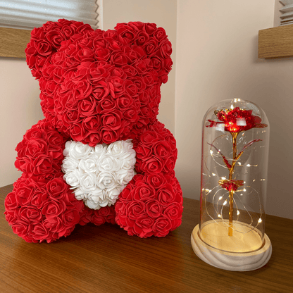 LANZZI Love Heart Rose Bear