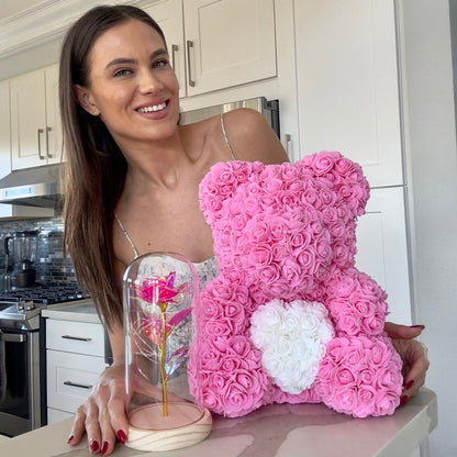 LANZZI Love Heart Rose Bear