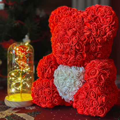 LANZZI Love Heart Rose Bear
