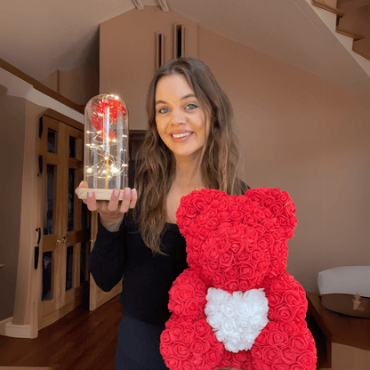 LANZZI Love Heart Rose Bear