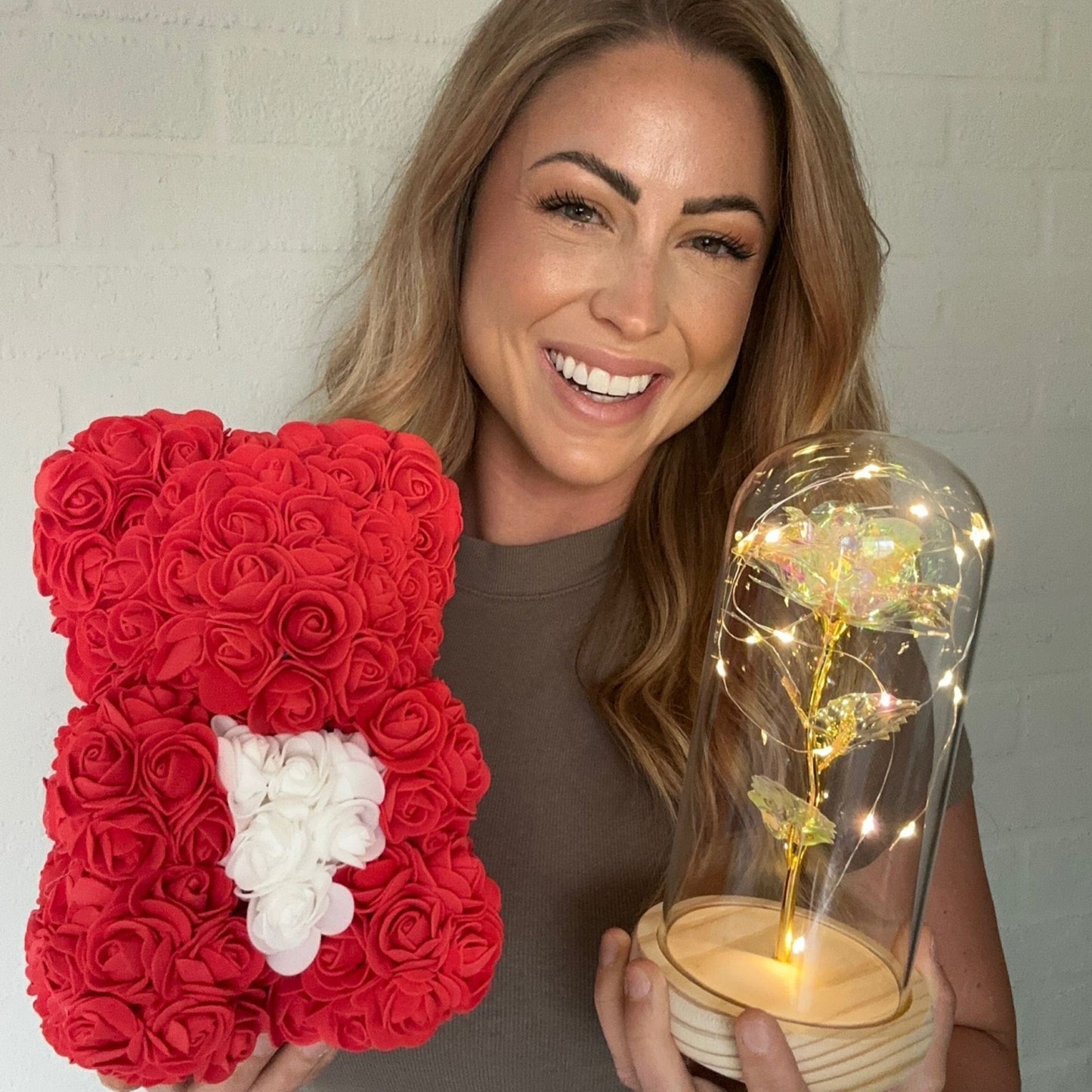 LANZZI Love Heart Rose Bear