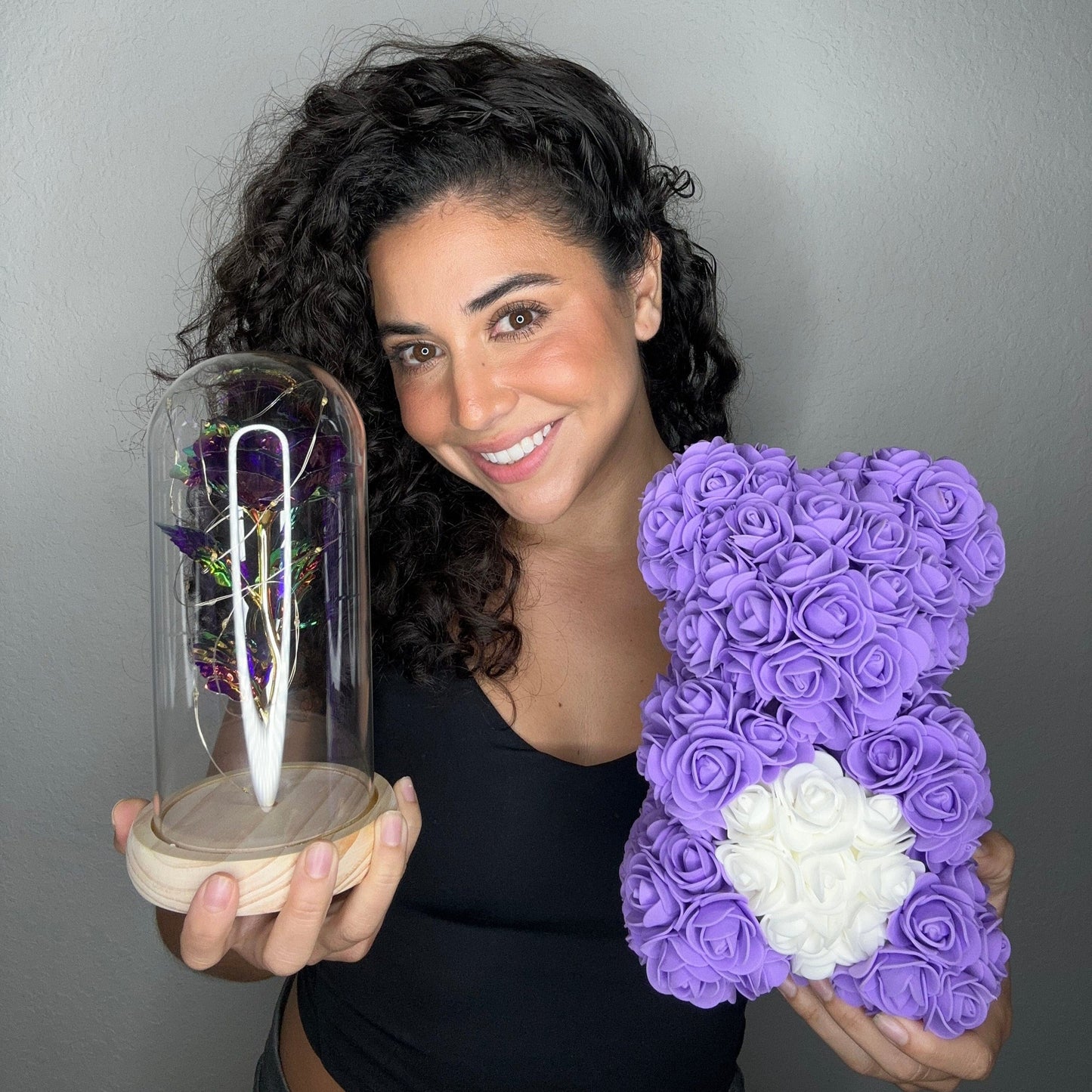 LANZZI Love Heart Rose Bear