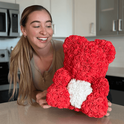 LANZZI Love Heart Rose Bear