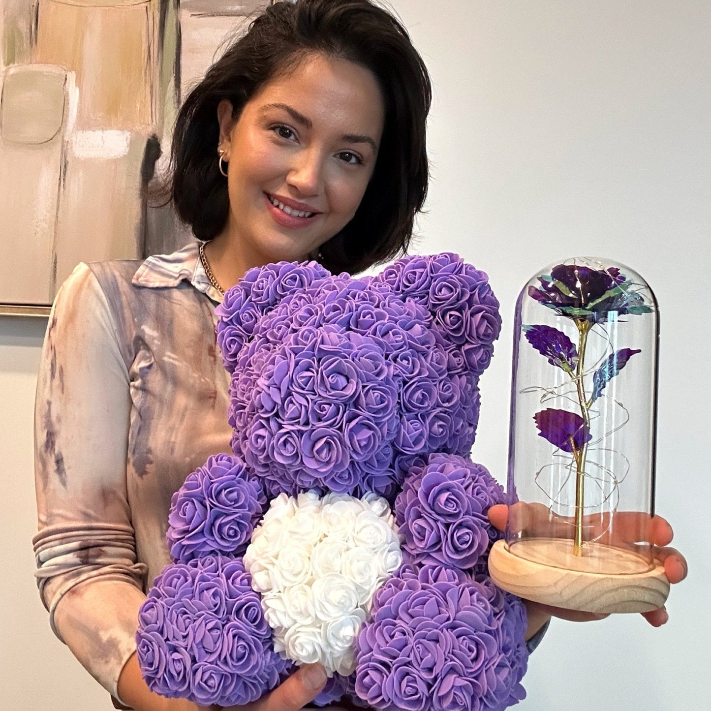 LANZZI Love Heart Rose Bear