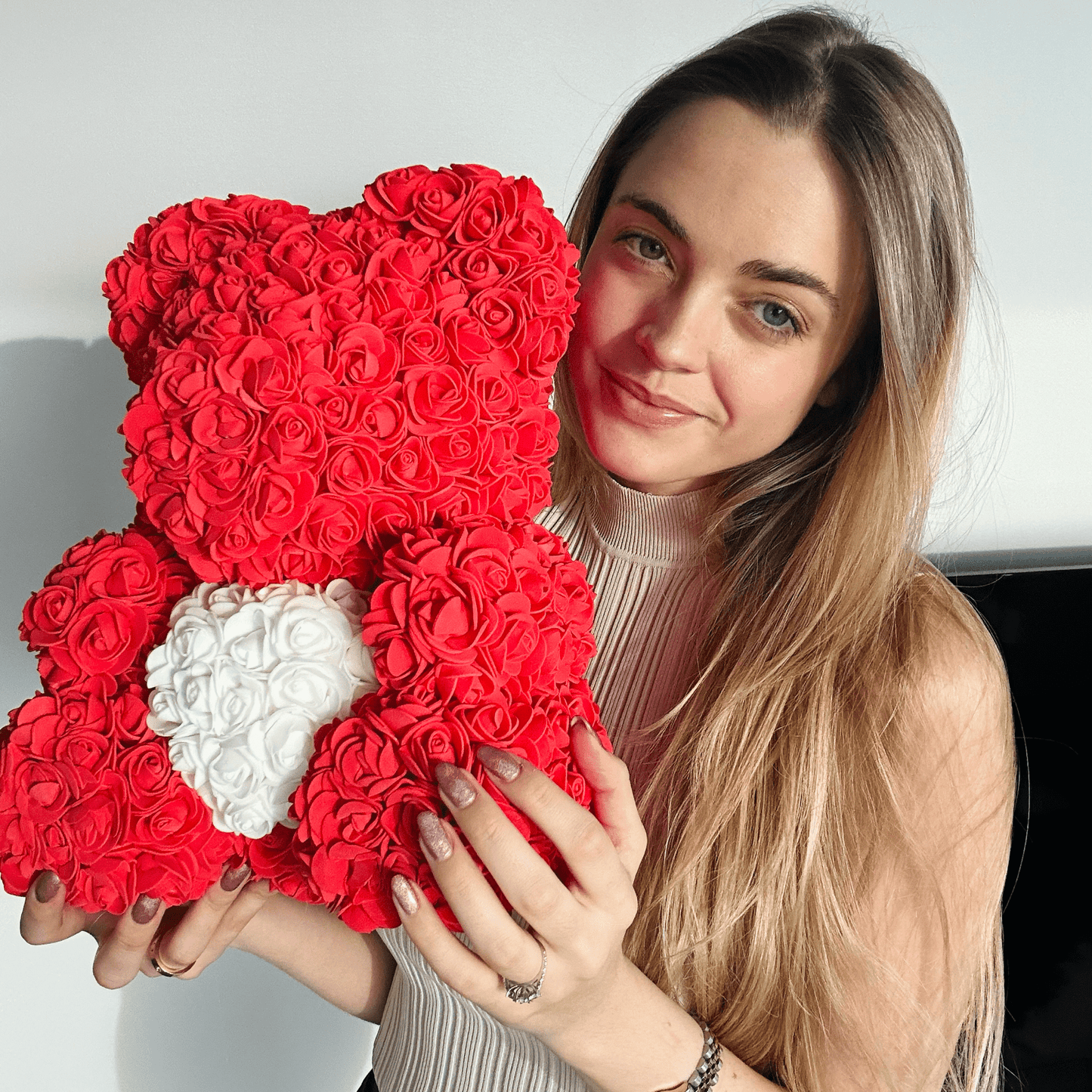 LANZZI Love Heart Rose Bear