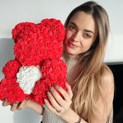 LANZZI Love Heart Rose Bear