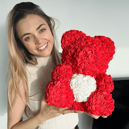 LANZZI Love Heart Rose Bear