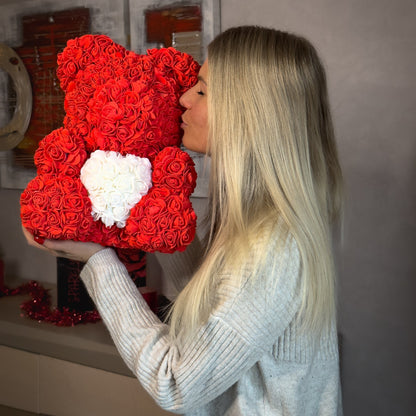 LANZZI Love Heart Rose Bear