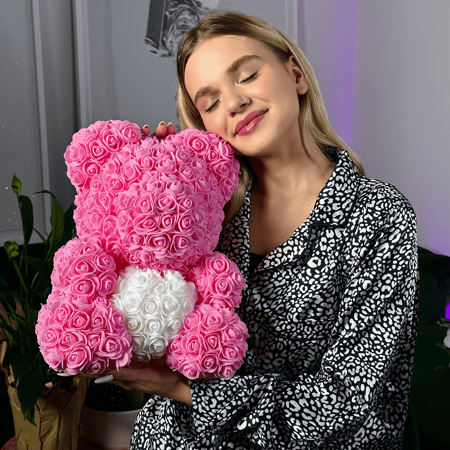 LANZZI Love Heart Rose Bear