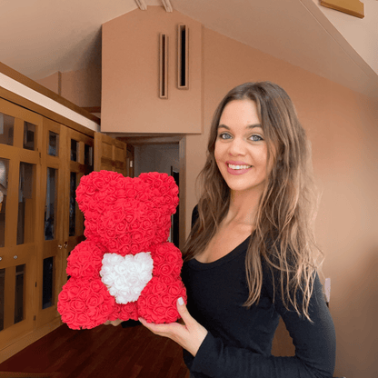 LANZZI Love Heart Rose Bear