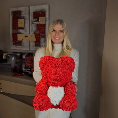 LANZZI Love Heart Rose Bear